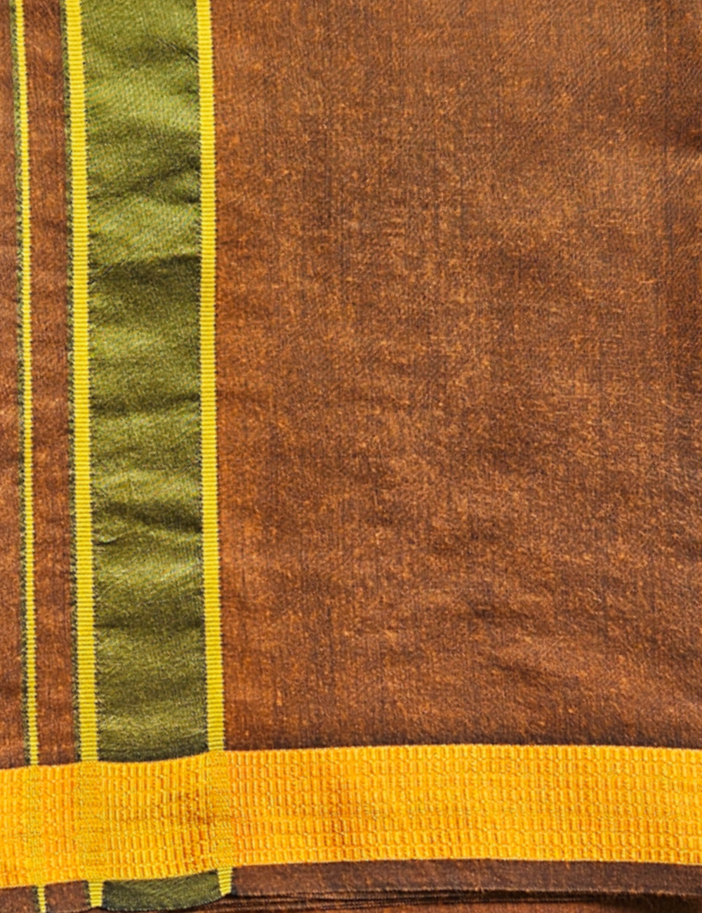 Rust Brown & Black Cotton Blend Single Layer Dhoti Combo (Rajamanikkam Border) | Pack Of 2