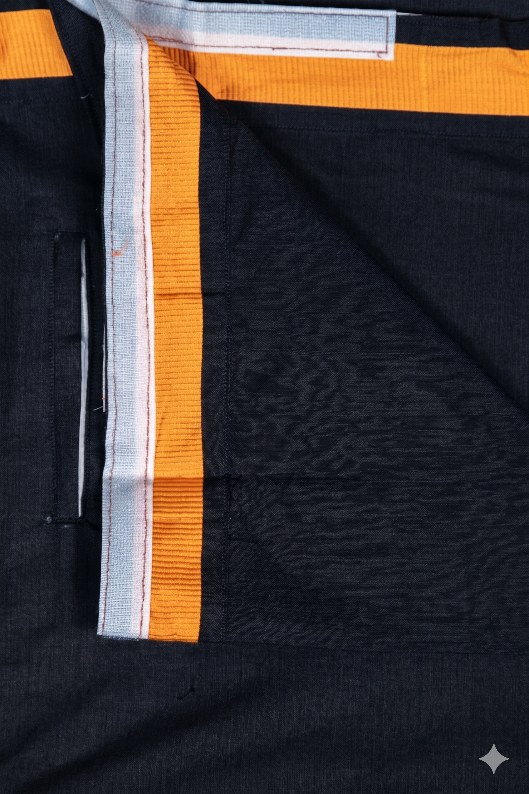 Black Colour Dhoti for Men with Velcro & Pocket – Fancy Border Comfort Wear