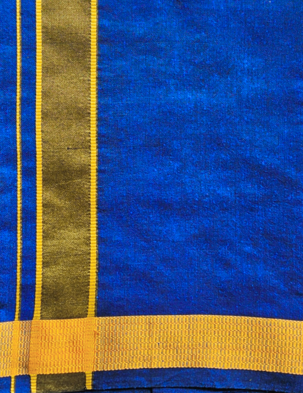 Royal Blue & Maroon Cotton Blend Single Layer Dhoti Combo (Rajamanikkam Border) | Pack Of 2