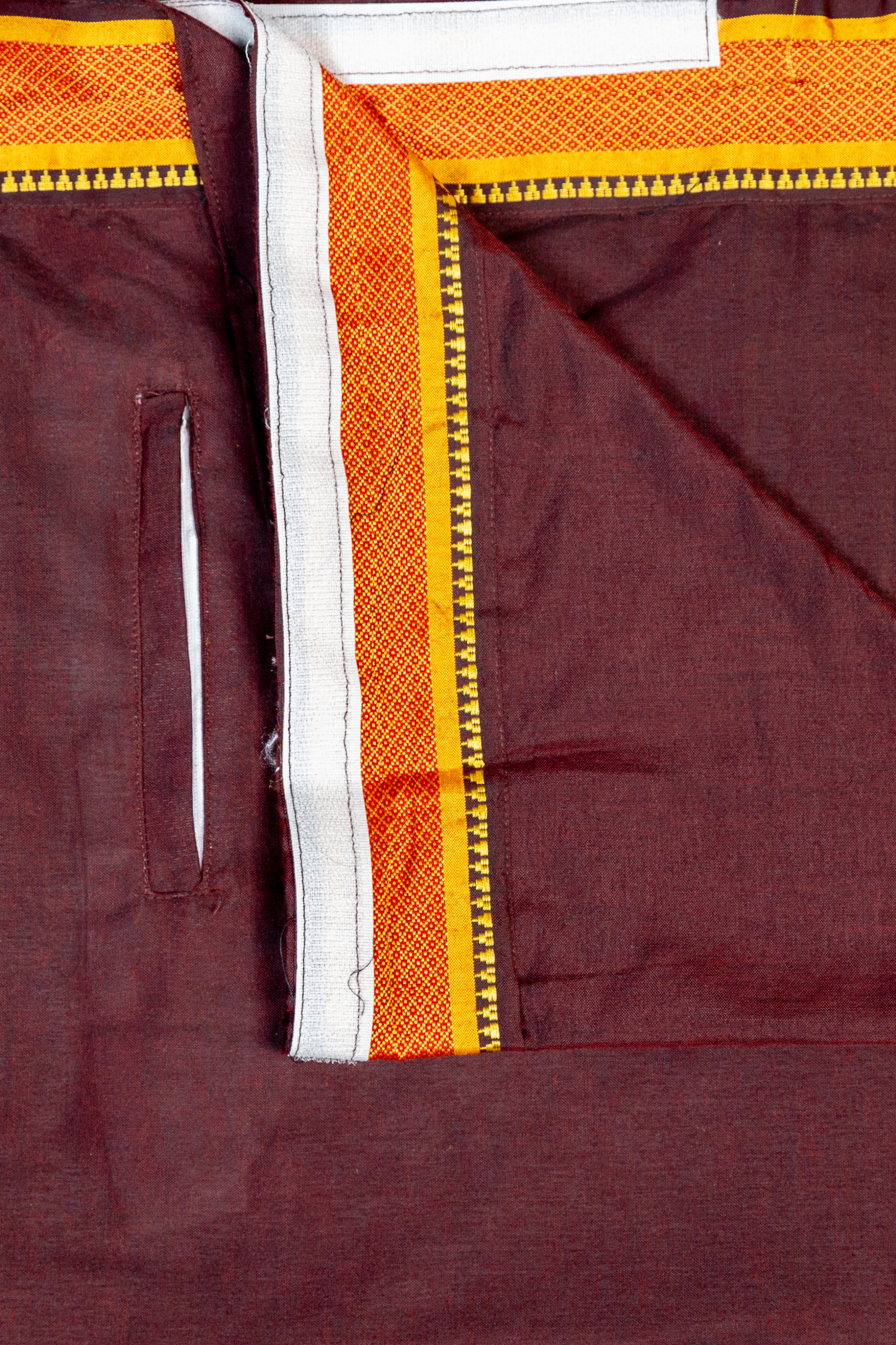 Maroon Colour Dhoti for Men with Velcro & Pocket – Premium Everyday Wear
