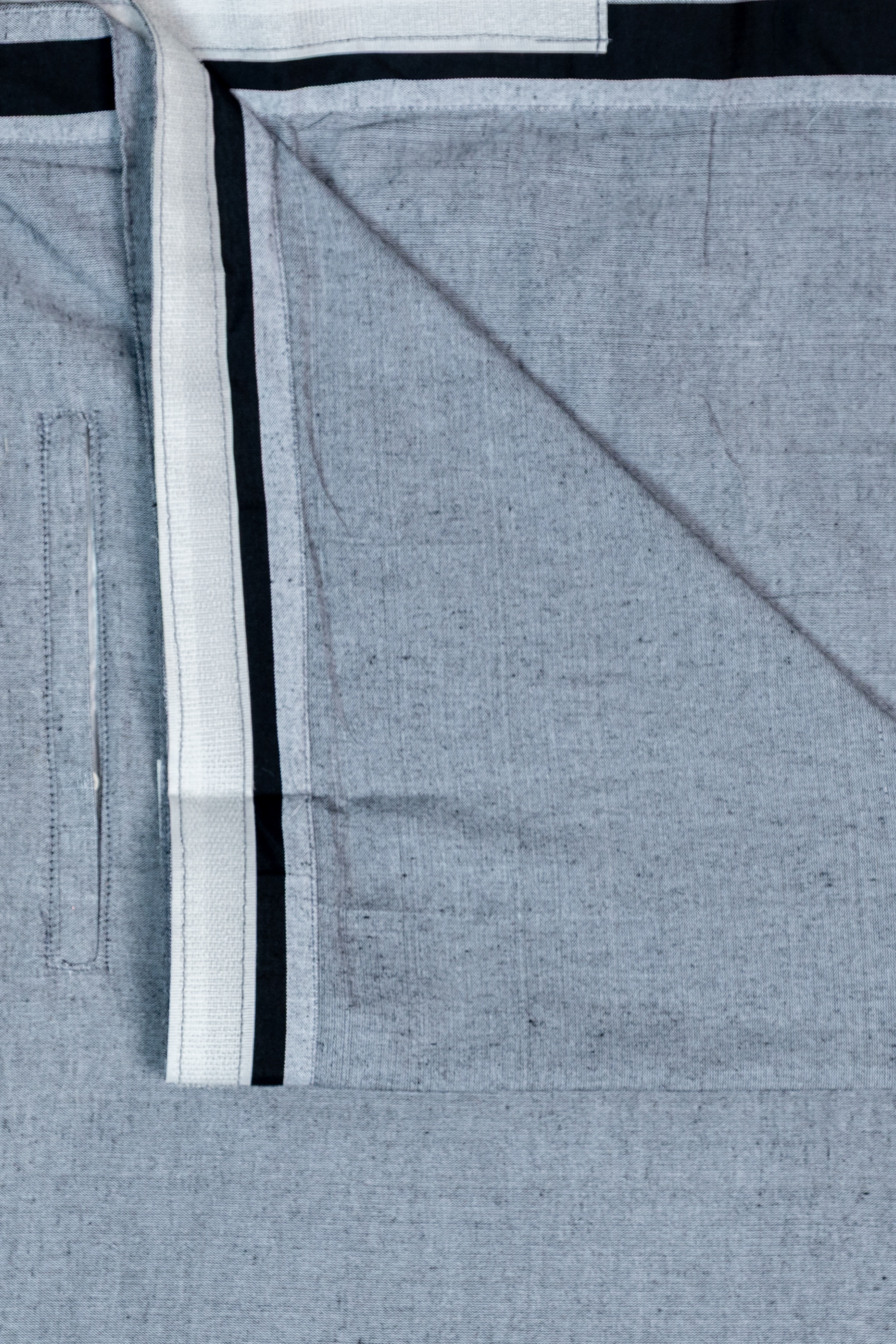 Grey Colour Dhoti for Men with Velcro & Pocket – Casual Comfort Veshti