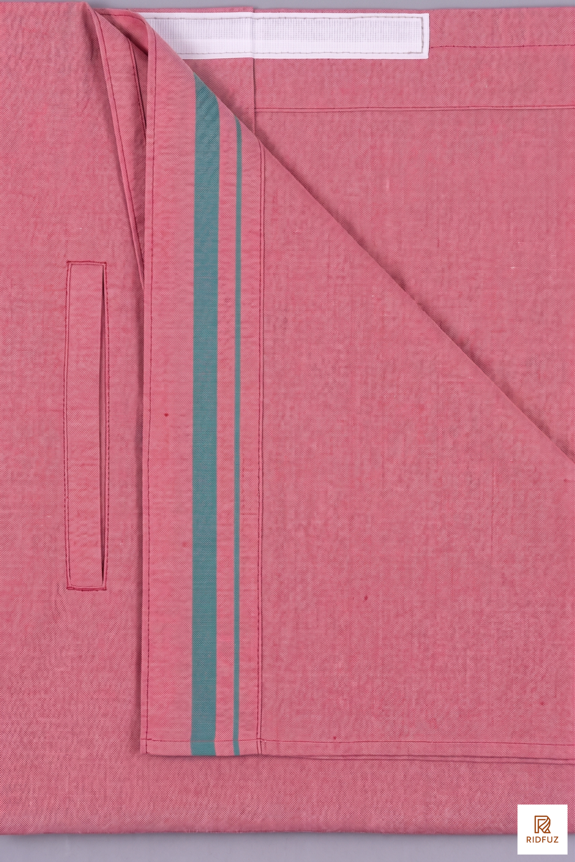 Pink Colour Dhoti for Men with Velcro & Pocket – Casual Comfort Veshti