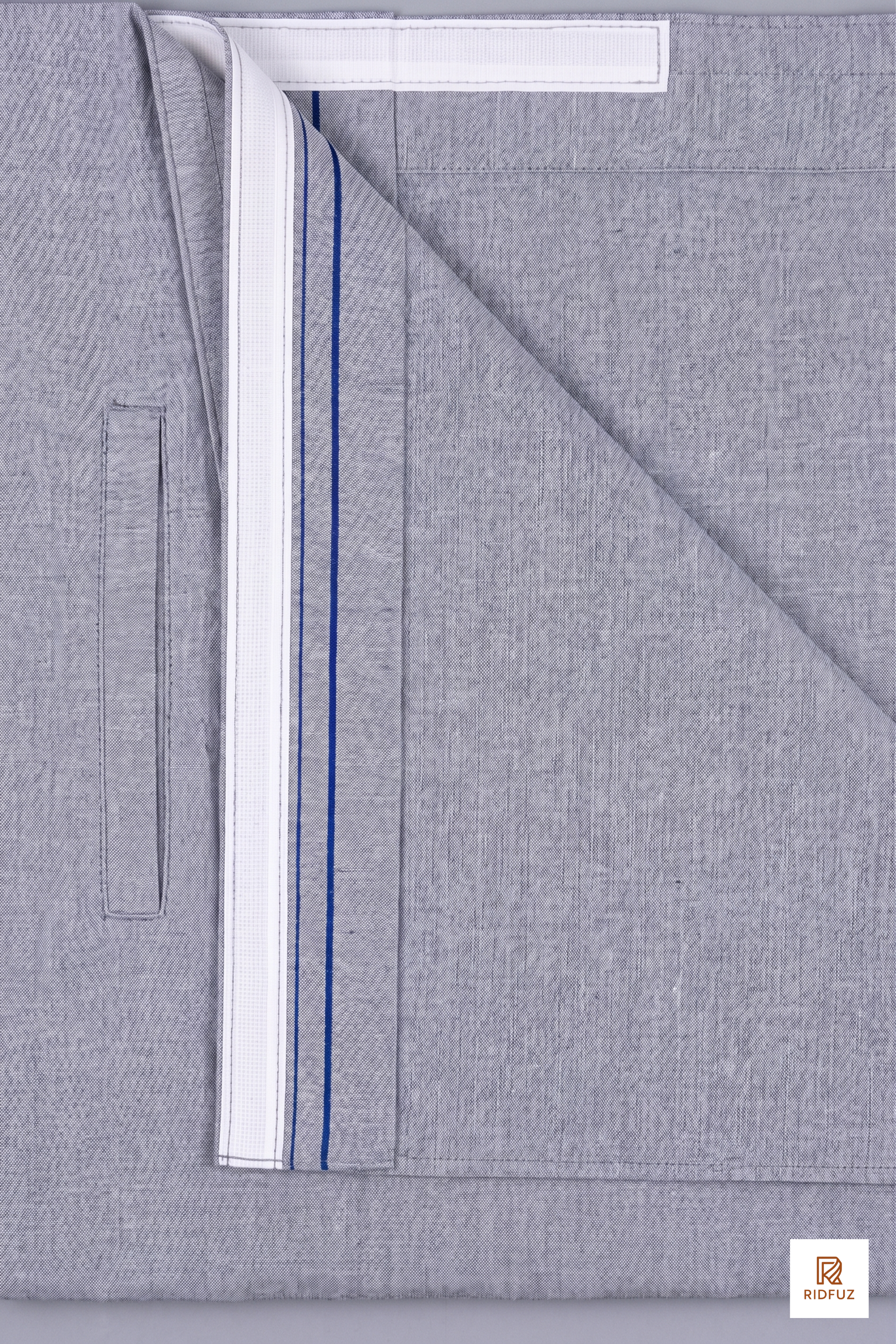 Grey Colour Dhoti for Men with Velcro & Pocket – Casual Comfort Veshti