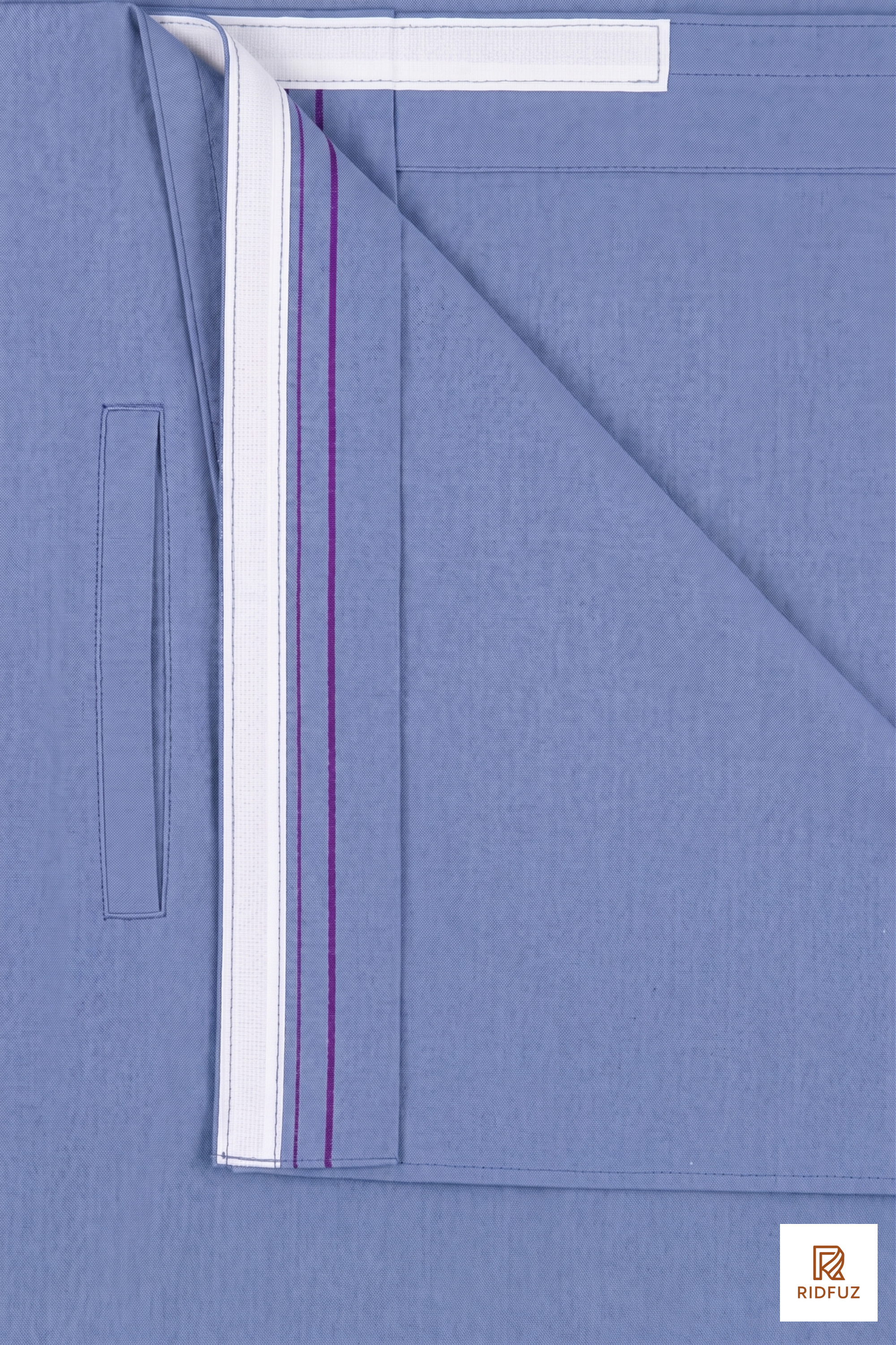 Blue Colour Dhoti for Men with Velcro & Pocket – Casual Comfort Veshti