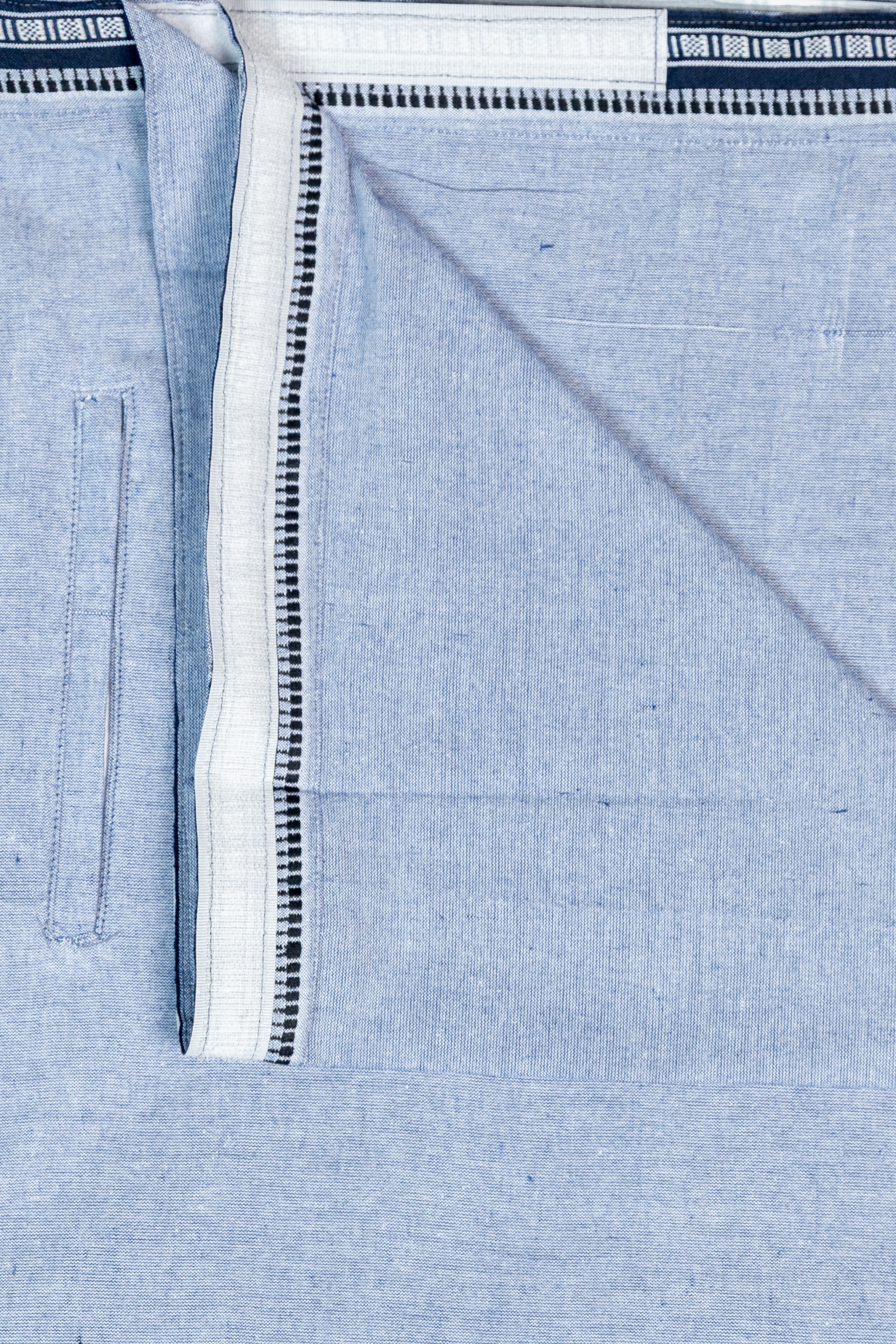 Blue Colour Dhoti for Men with Velcro & Pocket – Relax Fit Everyday Wear