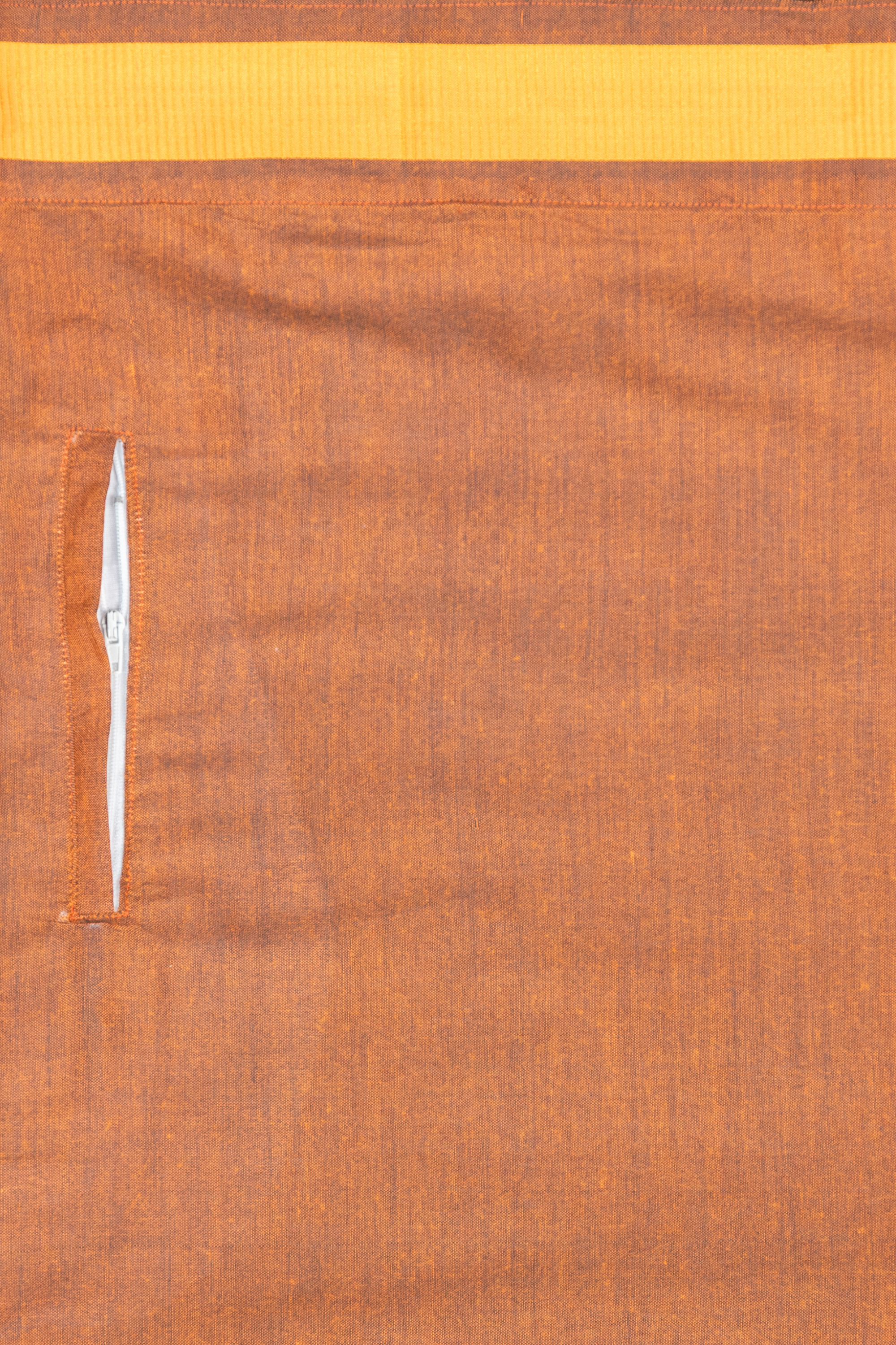 Rust Brown Colour Dhoti for Men with Velcro & Pocket – Fancy Border Comfort Wear