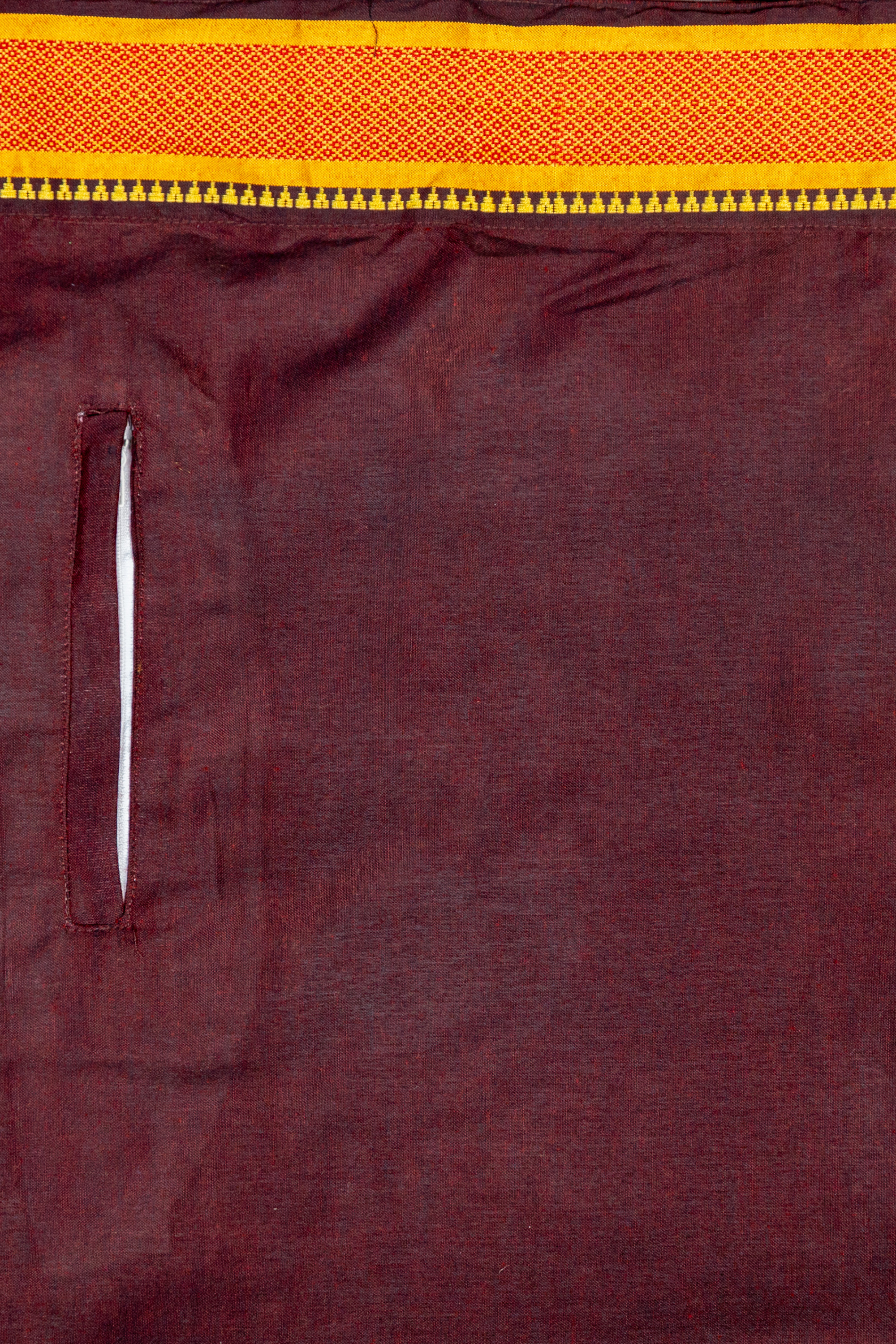 Maroon Colour Dhoti for Men with Velcro & Pocket – Premium Everyday Wear