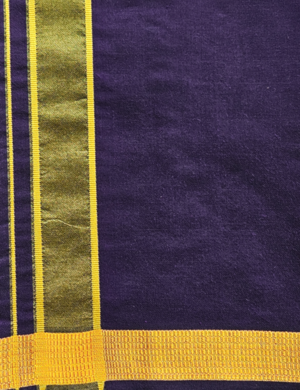 Rust Brown & Violet Cotton Blend Single Layer Dhoti Combo (Rajamanikkam Border) | Pack Of 2