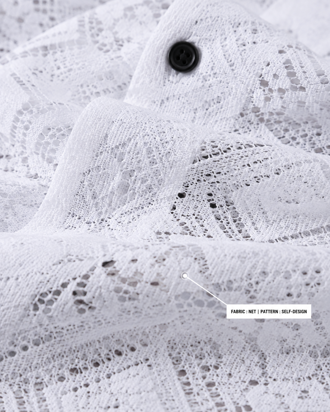 Mens White Knitted Cotton Shirt