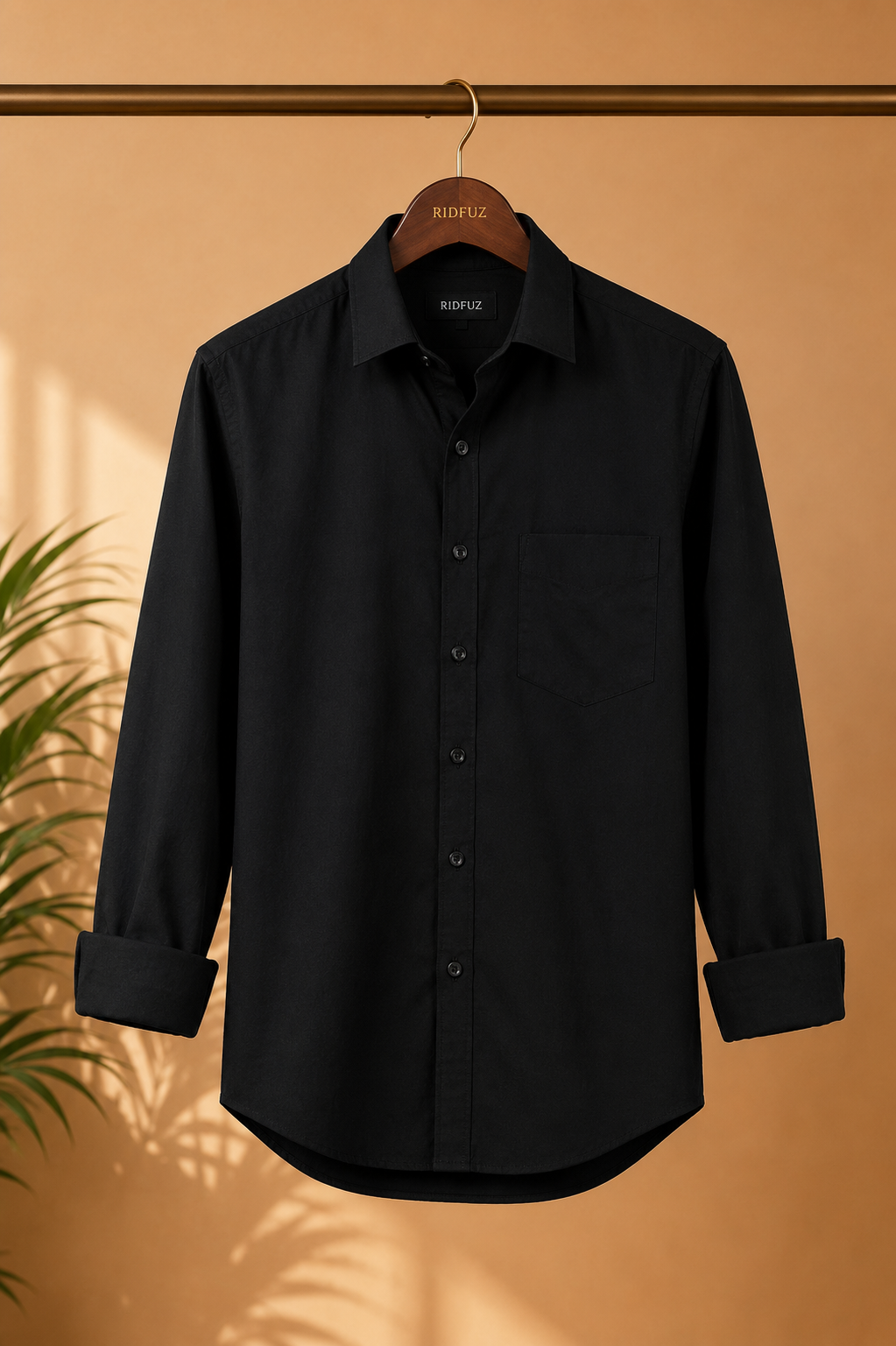 Pure Cotton Black Shirt with Maroon Fancy Border Velcro Dhoti Combo