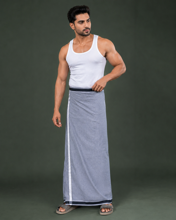 Grey Velcro Dhoti with Pocket