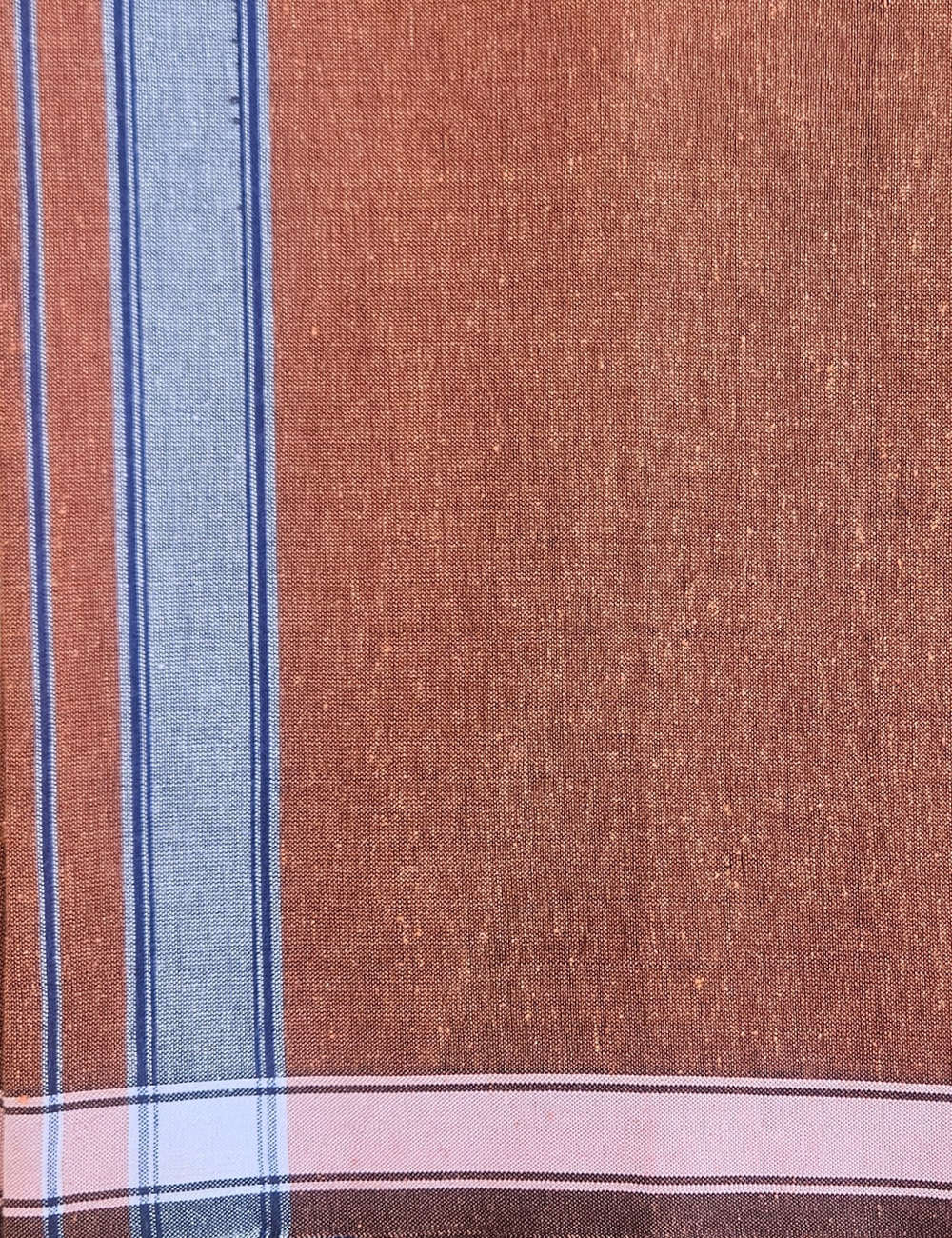 Rust Brown & Deep Maroon Colour Cotton Blend Single Layer Dhoti | Pack Of 2