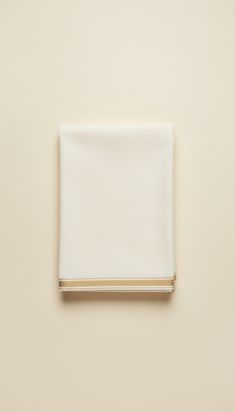 Ivory white classic cotton dhoti